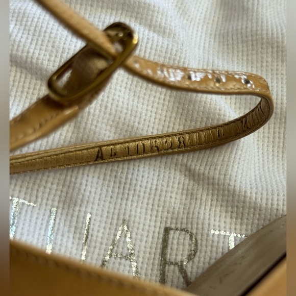 Stuart Weitzman Nudist Heels Beige Nude Ankle Strap Stiletto - Picture 4 of 8